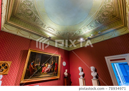 interiors of Villa Carlotta, lake Como, Tremezzo, italy 78934971