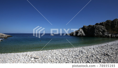 Pebble beach of Kokkala village, Peloponnese, Greece Pebble beach of Kokkala village, Peloponnese, Greece 78935193