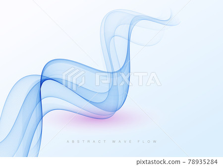 Vector blue color abstract wave design element - Stock Illustration ...