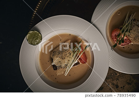 Beautiful and tasty food on a plate Beautiful and tasty food on a plate 78935490