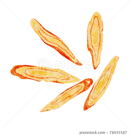 Chinese herbal medicine "licorice" hand-painted watercolor style illustration 78935587