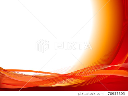 Red wavy wave geometric pattern background frame 78935803