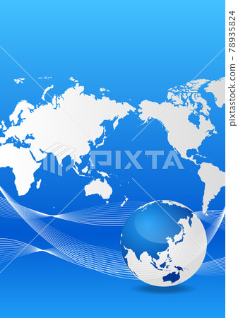 Blue Digital Network Earth Background-Vertical Blue Digital Network Earth Background-Vertical 78935824