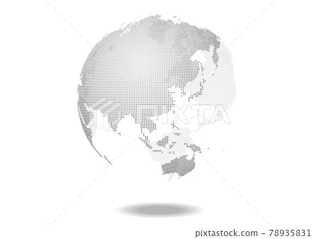 Gray digital network grid earth background Gray digital network grid earth background 78935831