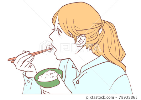 吃米飯的女人(簡單色) 吃米飯的女人(簡單色) 78935863