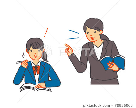 在老師的指導下學習的女學生 78936063