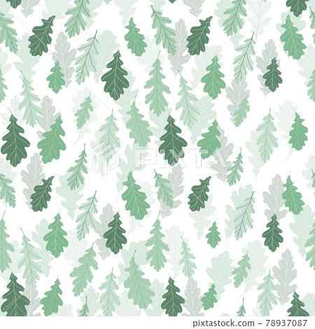 Floral seamless with hand drawn color leaves. Cute autumn background. Tropic green branches. Modern floral compositions. Fashion vector stock illustration for wallpaper, posters, card, fabric, textile 78937087