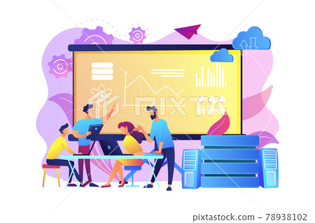 Big data conference concept vector illustration. Big data conference concept vector illustration. 78938102