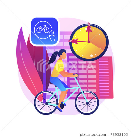 Bike sharing abstract concept vector illustration. Bike sharing abstract concept vector illustration. 78938103