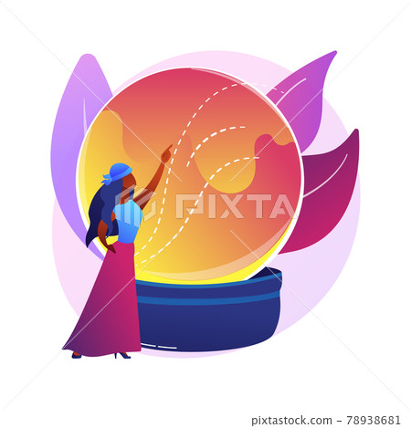 Fortune telling abstract concept vector illustration. 78938681