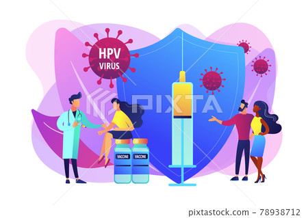 HPV vaccination concept vector illustration HPV vaccination concept vector illustration 78938712
