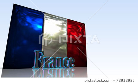 French flag and country name text on the floor 1-3-1 78938985