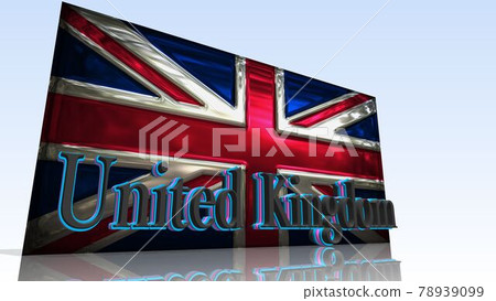 Union Jack and United Kingdom text on the floor 1-3-1 Union Jack and United Kingdom text on the floor 1-3-1 78939099
