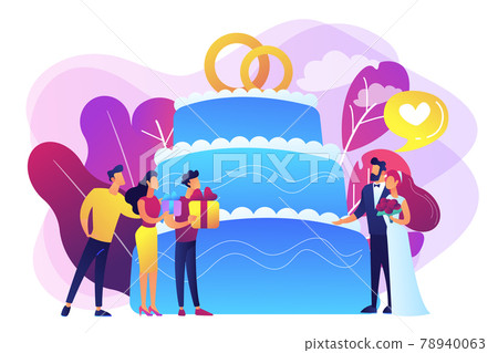Wedding party concept vector illustration. 78940063