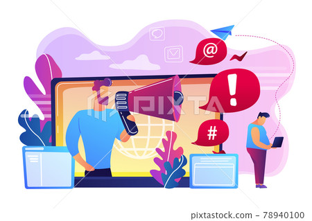Internet shaming concept vector illustration. 78940100