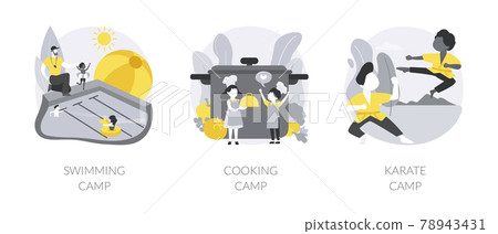 Summer programs for kids abstract concept vector illustrations. Summer programs for kids abstract concept vector illustrations. 78943431
