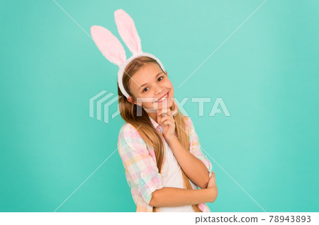Adorable sweetie. Cute little girl wearing bunny ears Adorable sweetie. Cute little girl wearing bunny ears 78943893