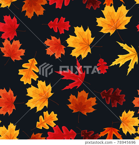 Autumn seamless pattern background with falling leaves. Vector Illustration EPS10 Autumn seamless pattern background with falling leaves. Vector Illustration EPS10 78945696