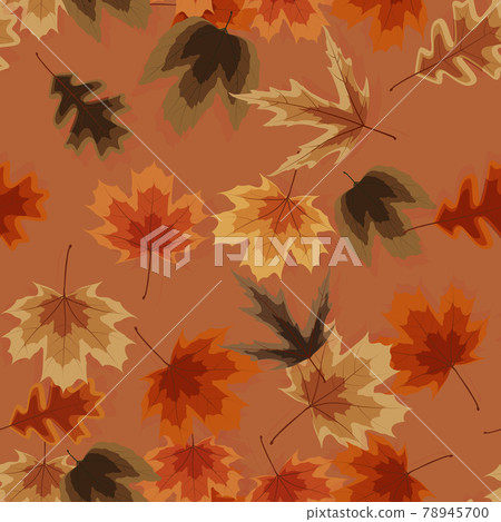 Autumn seamless pattern background with falling leaves. Vector Illustration Autumn seamless pattern background with falling leaves. Vector Illustration 78945700