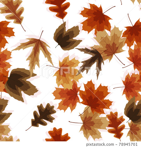 Autumn seamless pattern background with falling leaves. Vector Illustration Autumn seamless pattern background with falling leaves. Vector Illustration 78945701