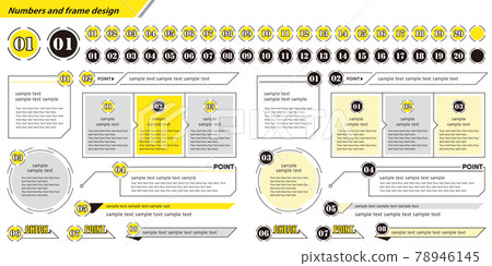 數字和框架設計集 數字和框架設計集 78946145