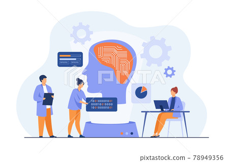 Scientists studying neural connections 78949356