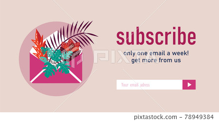 Newsletter design with home plants 78949384