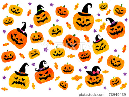 Halloween watercolor cute pattern 78949489
