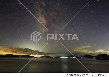 Early autumn starscape in Setouchi Summer Milky Way 78949570
