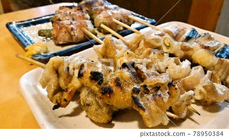 美味的烤雞肉串 78950384