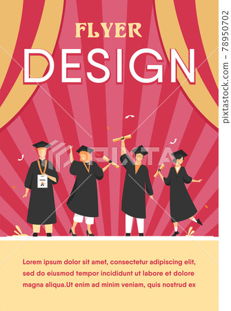Happy diverse students celebrating graduation from school Happy diverse students celebrating graduation from school 78950702