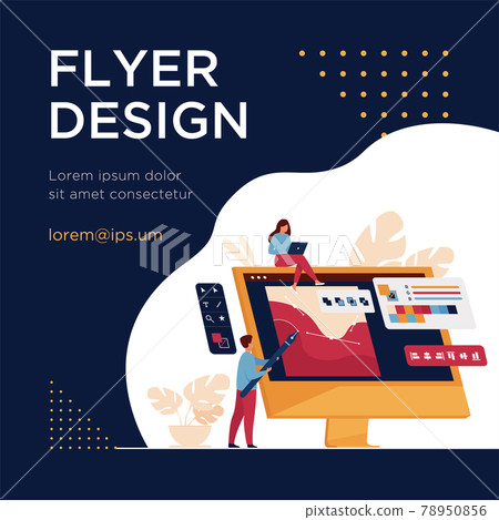 Digital designers team drawing with pen 78950856