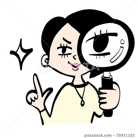 能用放大鏡辨認的女人 78951183