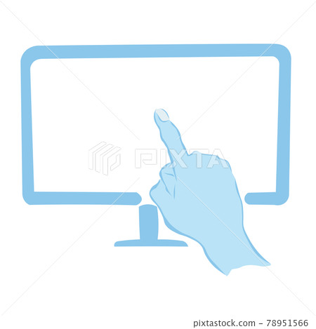 通過觸摸顯示屏輸入的插圖 78951566