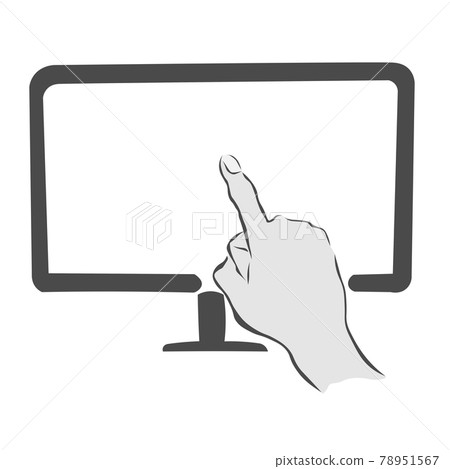 通過觸摸顯示屏輸入的插圖 78951567