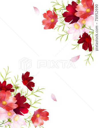 水彩秋櫻花框架 水彩秋櫻花框架 78952690