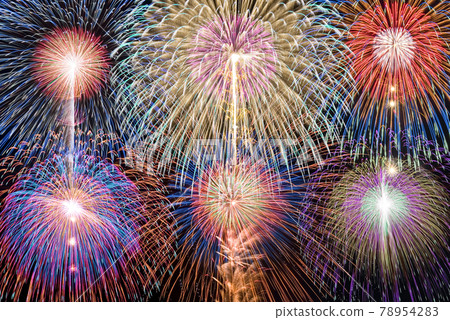 [夏季圖像] 日本煙花。高級收藏。 78954283