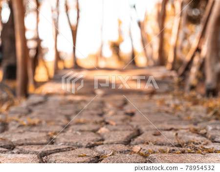 Empty weathered footpath, concrete pavement into the lights. Empty weathered footpath, concrete pavement into the lights. 78954532
