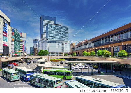 Newly maintained Sendai Station, west exit scenery 78955645
