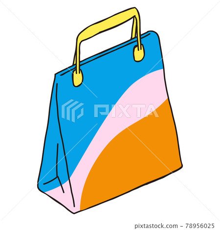 Illustration of a large paper bag 78956025