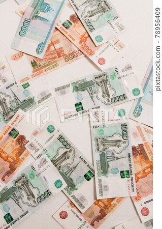 the rubles Isolated on a white background. Money on floor at interest, investments, salary. Business and Finance the rubles Isolated on a white background. Money on floor at interest, investments, salary. Business and Finance 78956409