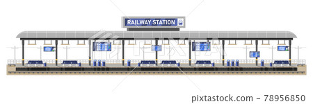 Modern Railway Station for High Speed Train Modern Railway Station for High Speed Train 78956850