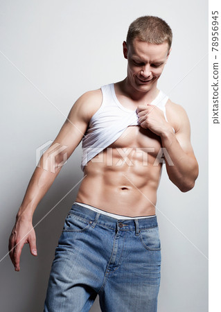 Handsome sexy Boy. Naked body muscular Man Handsome sexy Boy. Naked body muscular Man 78956945