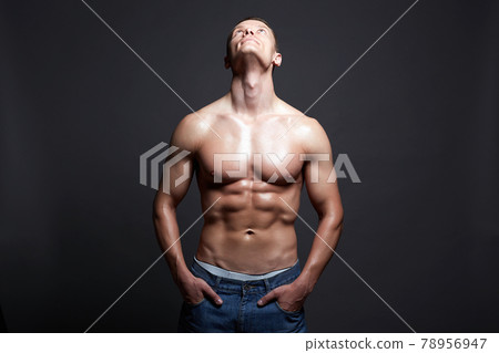 body-builder Boy. strong body muscular Man 78956947