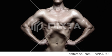 body-builder Boy. Naked body muscular Man body-builder Boy. Naked body muscular Man 78956948