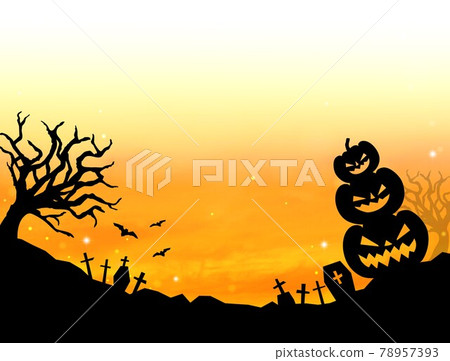 Silhouette of moon, sky and dead tree 78957393