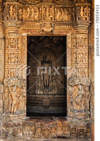 Inner view of Javari temple, Khajuraho, India Inner view of Javari temple, Khajuraho, India 78958413