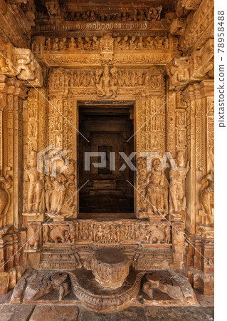 Inner view of Adinath temple, Khajuraho, India 78958488