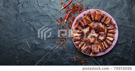 Sliced basturma or jerky Sliced basturma or jerky 78958898
