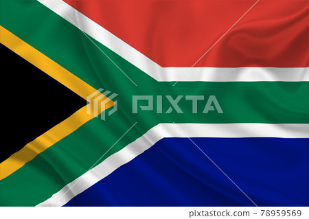 3D Flag of South Africa on fabric 78959569
